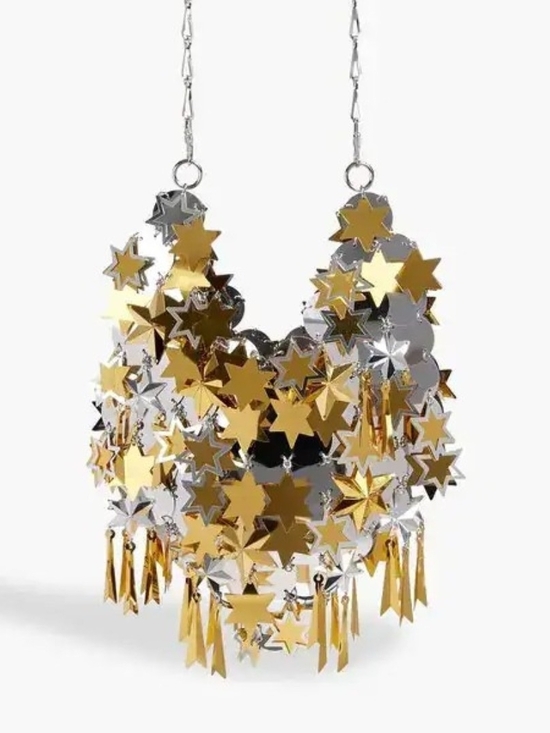 Paco Rabanne Handbags - Paco Rabanne Gold & Silver Star Hobo Bag